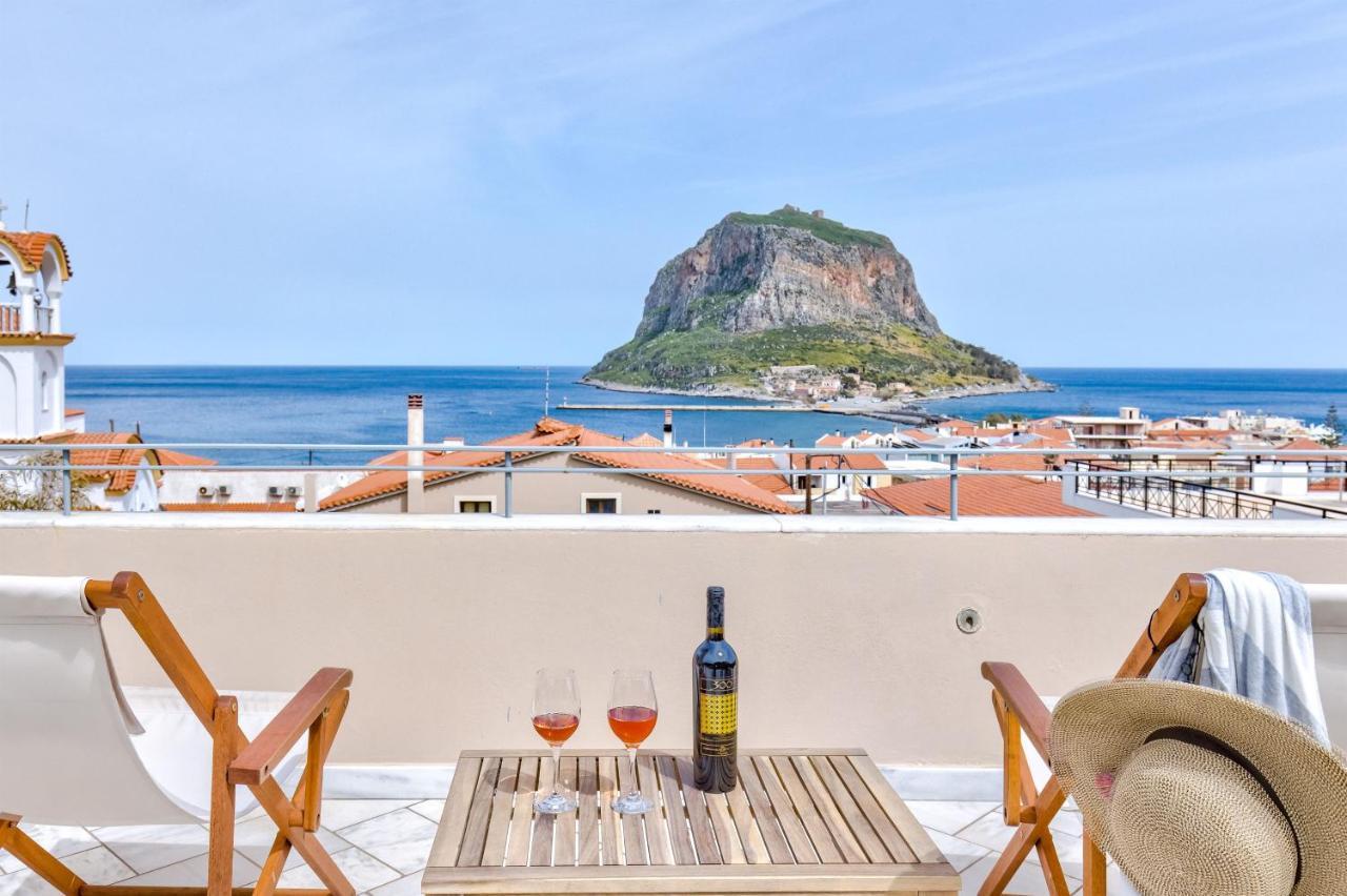 Monemvasia Modern Flat With Panoramic Sea View 外观 照片