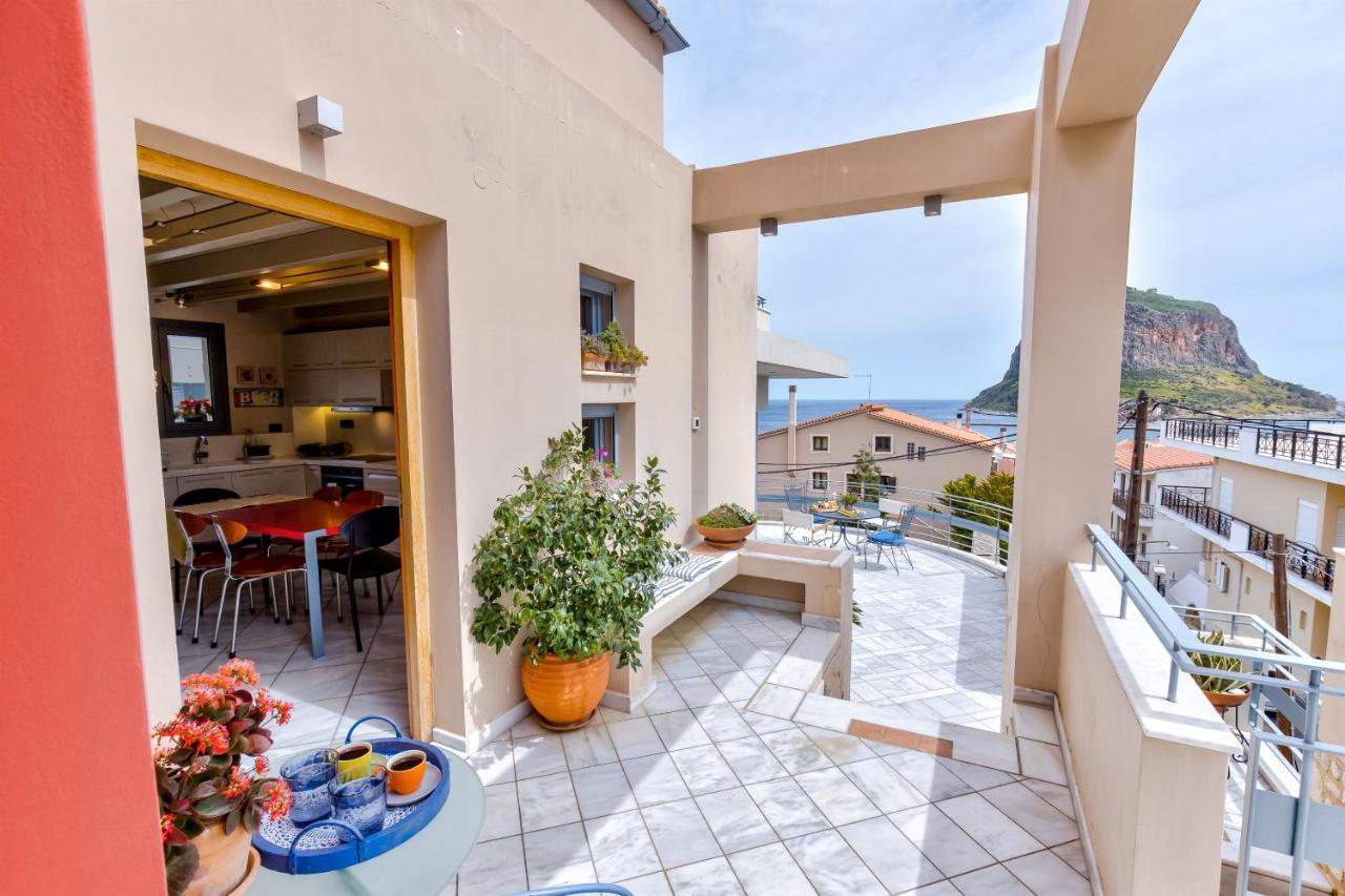 Monemvasia Modern Flat With Panoramic Sea View 外观 照片