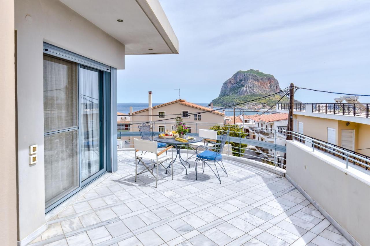 Monemvasia Modern Flat With Panoramic Sea View 外观 照片